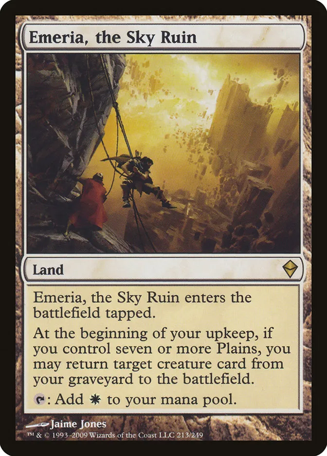 2009 Zendikar Emeria, the Sky Ruin rare #213 rare card image