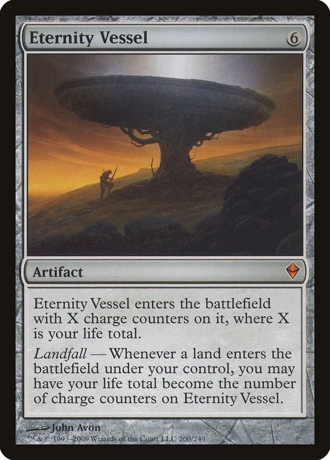 2009 Zendikar Eternity Vessel #200 mythic card image