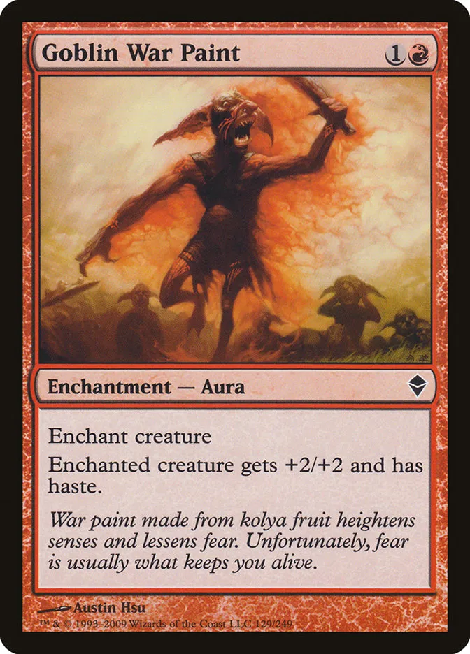 2009 Zendikar Goblin War Paint common #129 common card image