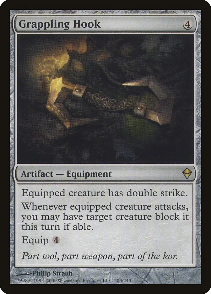 2009 Zendikar Grappling Hook rare #203 rare card image