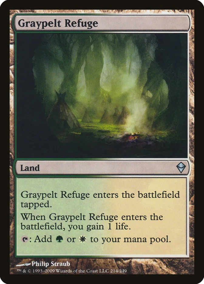 2009 Zendikar Graypelt Refuge #214 uncommon card image