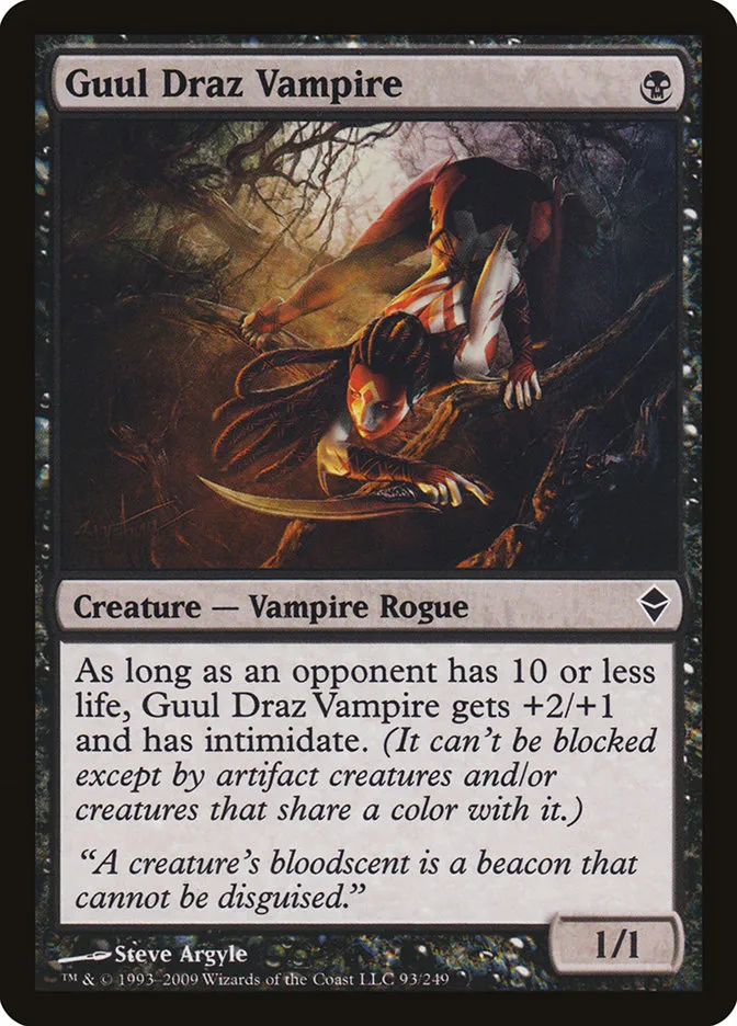 2009 Zendikar Guul Draz Vampire common #93 common card image