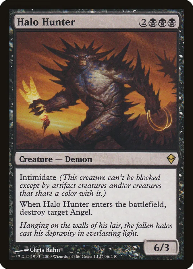 2009 Zendikar Halo Hunter rare #96 rare card image