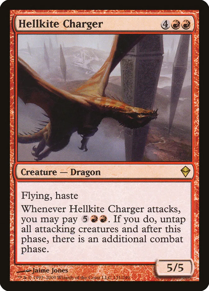 2009 Zendikar Hellkite Charger rare #131 rare card image