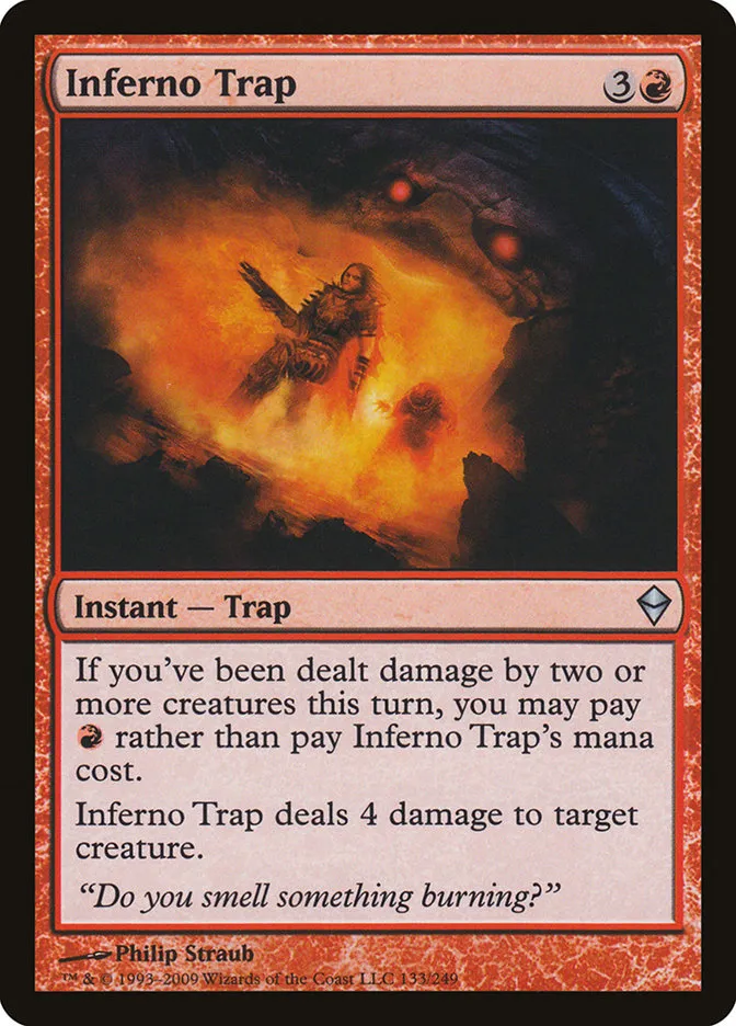2009 Zendikar Inferno Trap #133 uncommon card image