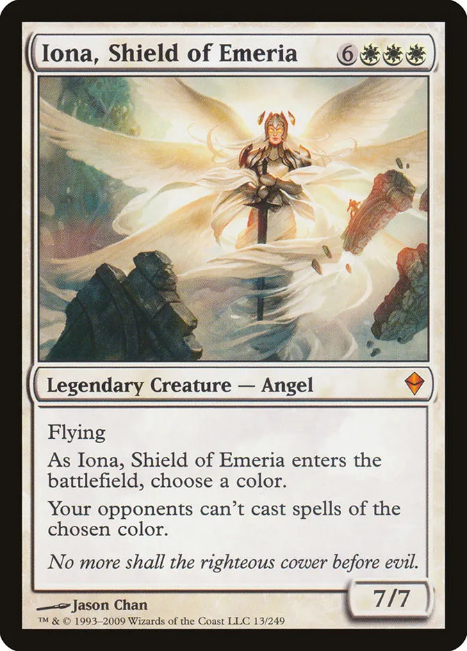 2009 Zendikar Iona, Shield of Emeria mythic #13 mythic card image