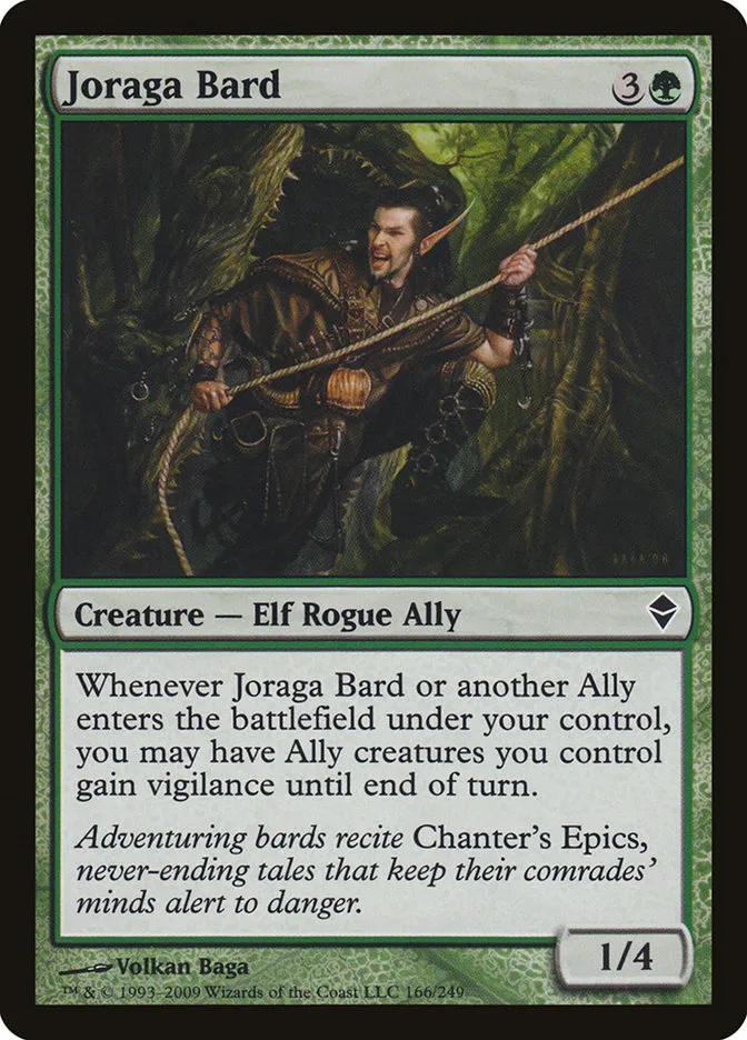 2009 Zendikar Joraga Bard #166 common card image