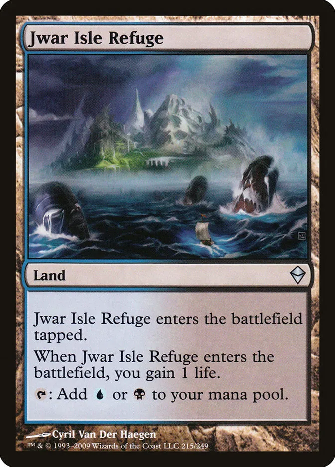 2009 Zendikar Jwar Isle Refuge #215 uncommon card image