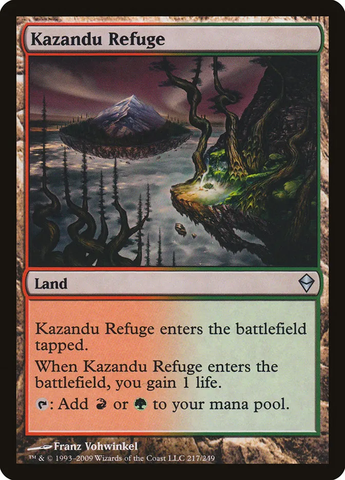 2009 Zendikar Kazandu Refuge #217 uncommon card image