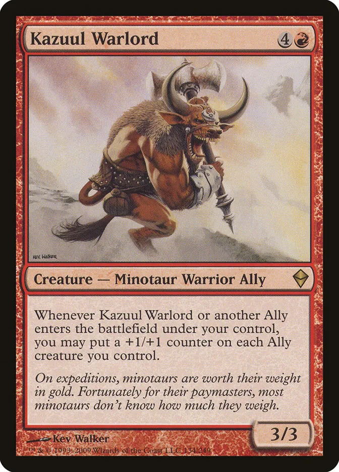 2009 Zendikar Kazuul Warlord rare #134 rare card image