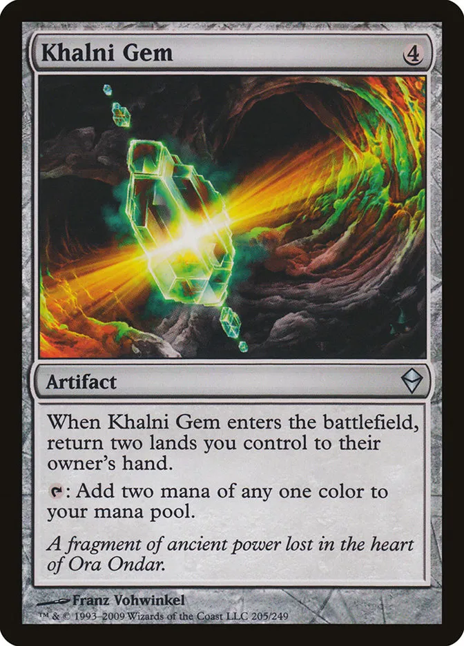 2009 Zendikar Khalni Gem uncommon #205 uncommon card image
