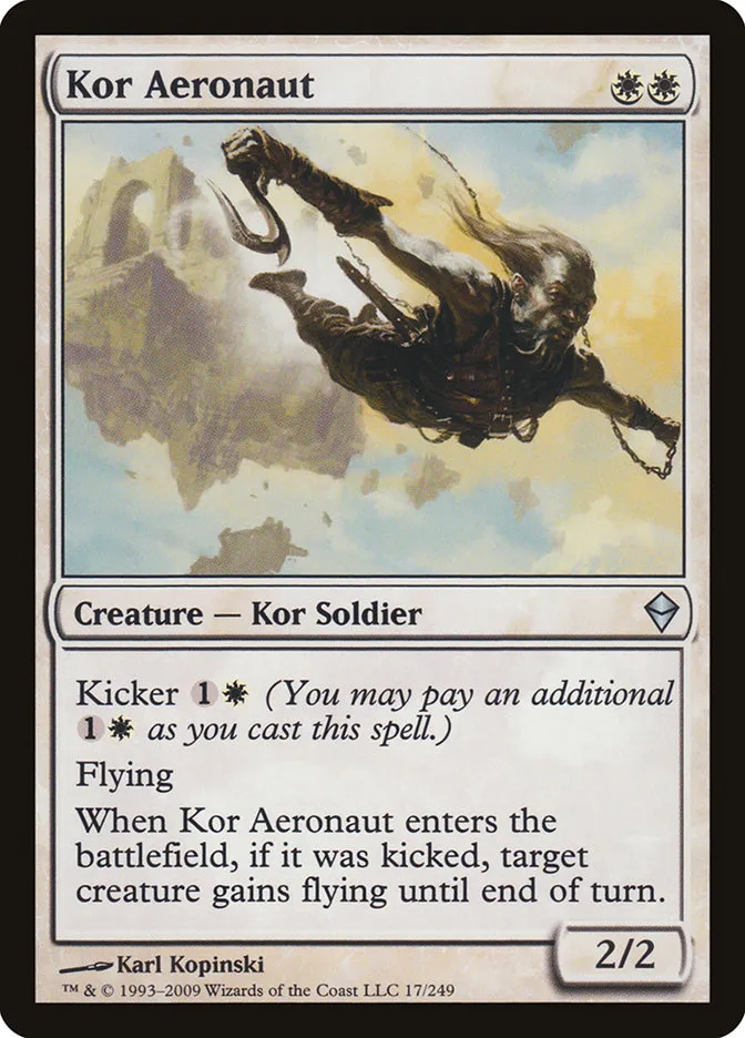 2009 Zendikar Kor Aeronaut uncommon #17 uncommon card image