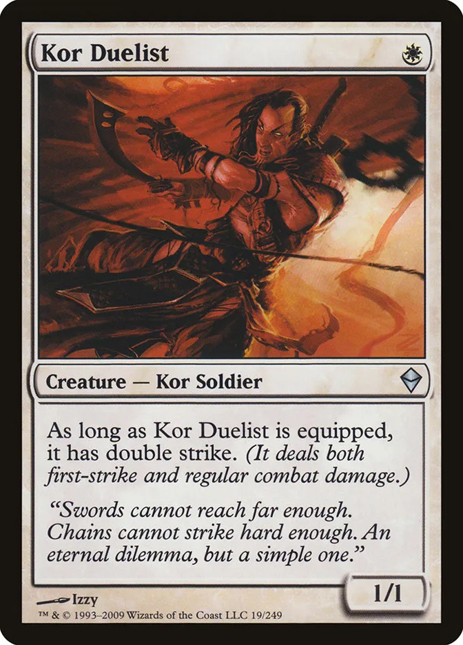 2009 Zendikar Kor Duelist uncommon #19 uncommon card image