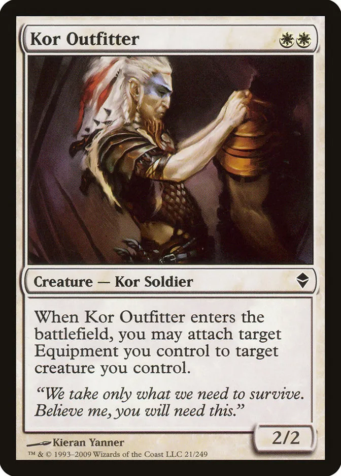 2009 Zendikar Kor Outfitter common #21 common card image