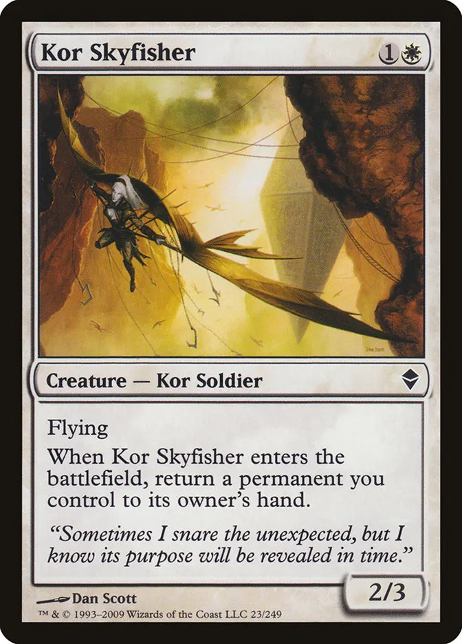 2009 Zendikar Kor Skyfisher common #23 common card image