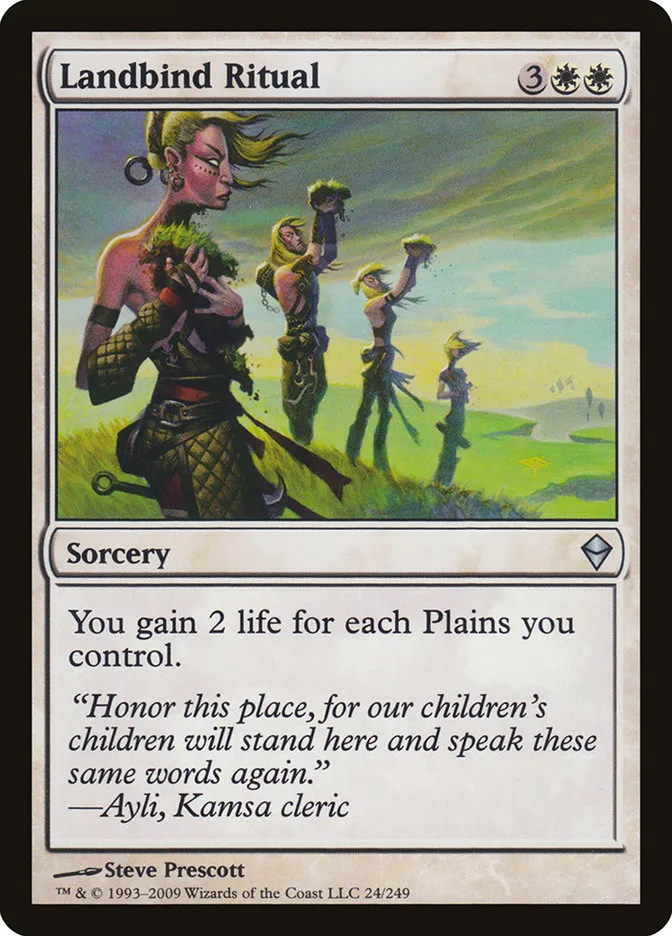 2009 Zendikar Landbind Ritual uncommon #24 uncommon card image