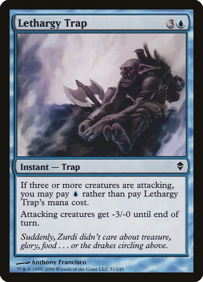 2009 Zendikar Lethargy Trap common #51 common card image