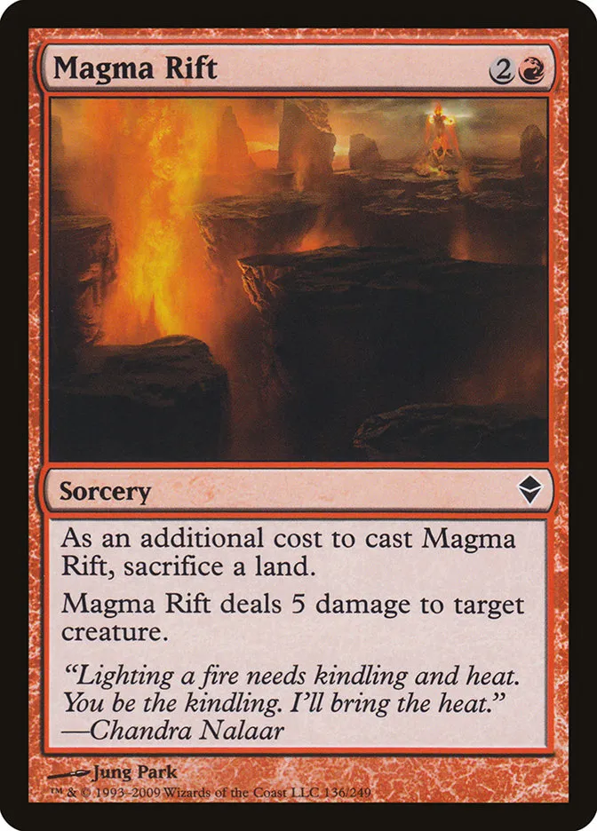 2009 Zendikar Magma Rift #136 common card image
