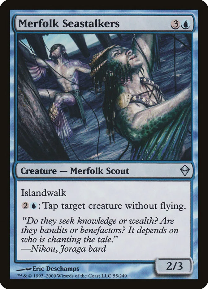 2009 Zendikar Merfolk Seastalkers uncommon #55 uncommon card image