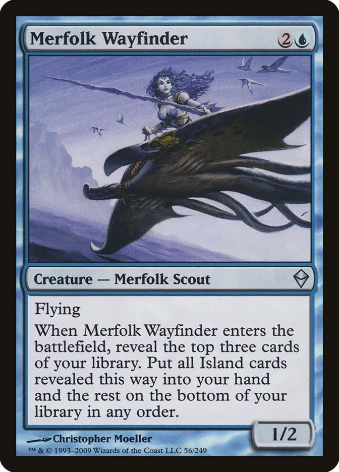 2009 Zendikar Merfolk Wayfinder uncommon #56 uncommon card image