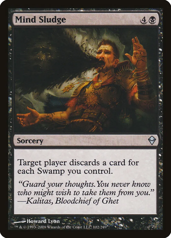 2009 Zendikar Mind Sludge uncommon #102 uncommon card image