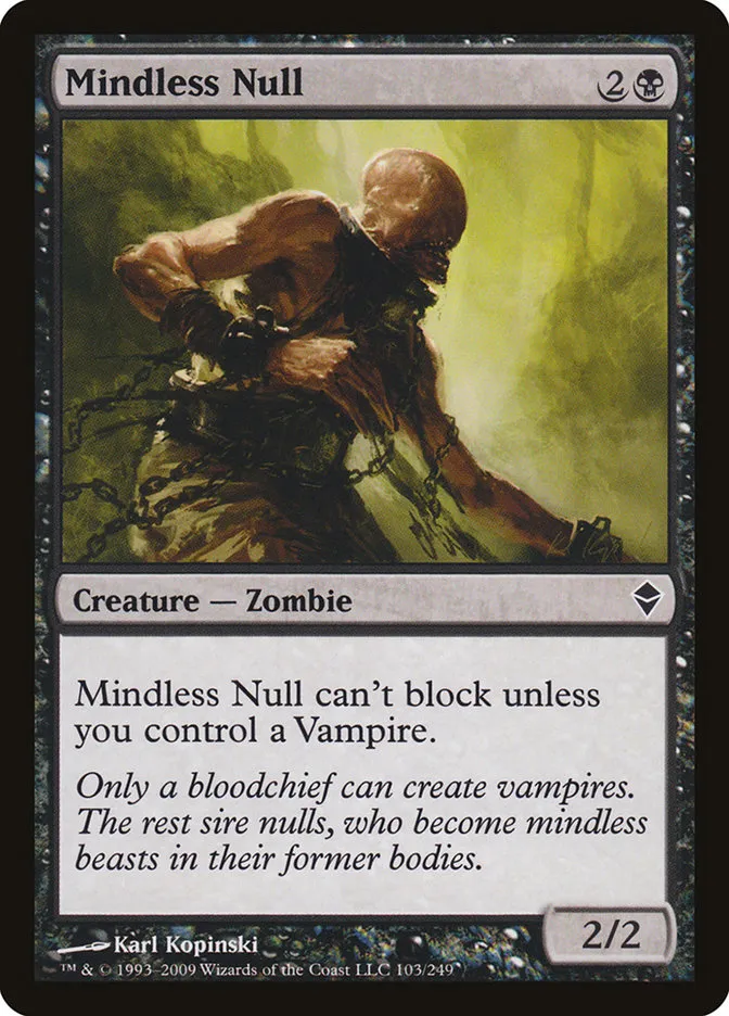 2009 Zendikar Mindless Null common #103 common card image