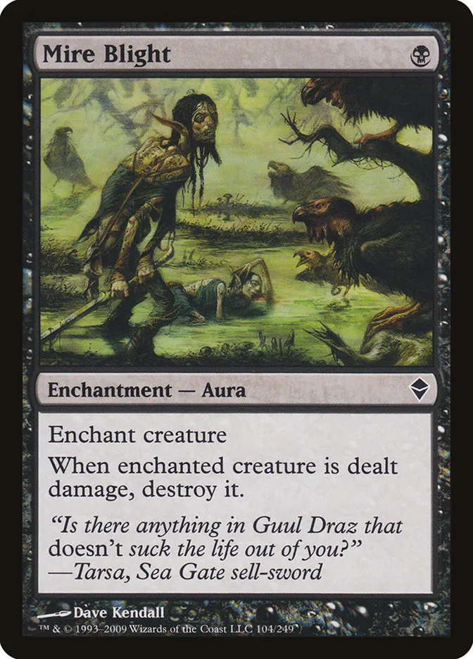 2009 Zendikar Mire Blight common #104 common card image