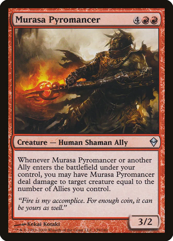 2009 Zendikar Murasa Pyromancer uncommon #139 uncommon card image
