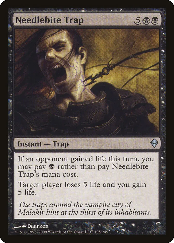 2009 Zendikar Needlebite Trap uncommon #105 uncommon card image
