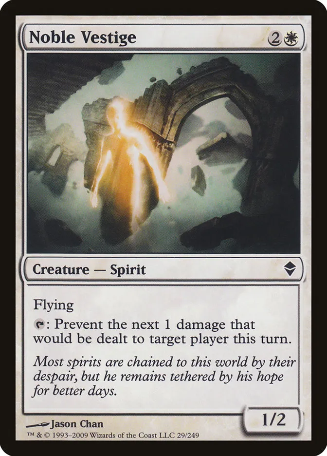 2009 Zendikar Noble Vestige common #29 common card image