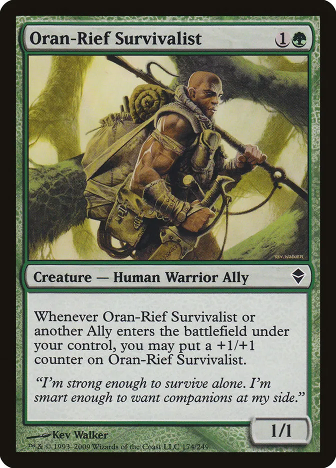 2009 Zendikar Oran-Rief Survivalist #174 common card image