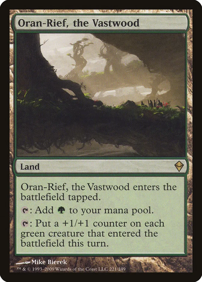 2009 Zendikar Oran-Rief, the Vastwood rare #221 rare card image