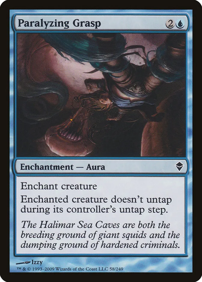 2009 Zendikar Paralyzing Grasp common #58 common card image