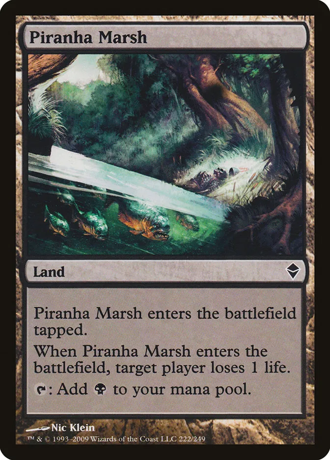 2009 Zendikar Piranha Marsh common #222 common card image
