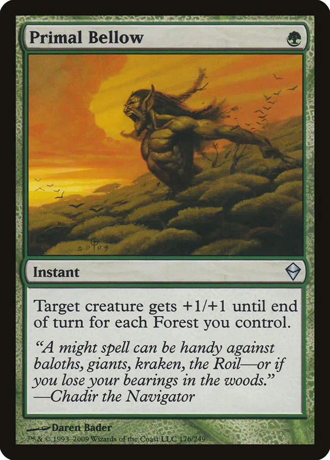 2009 Zendikar Primal Bellow uncommon #176 uncommon card image