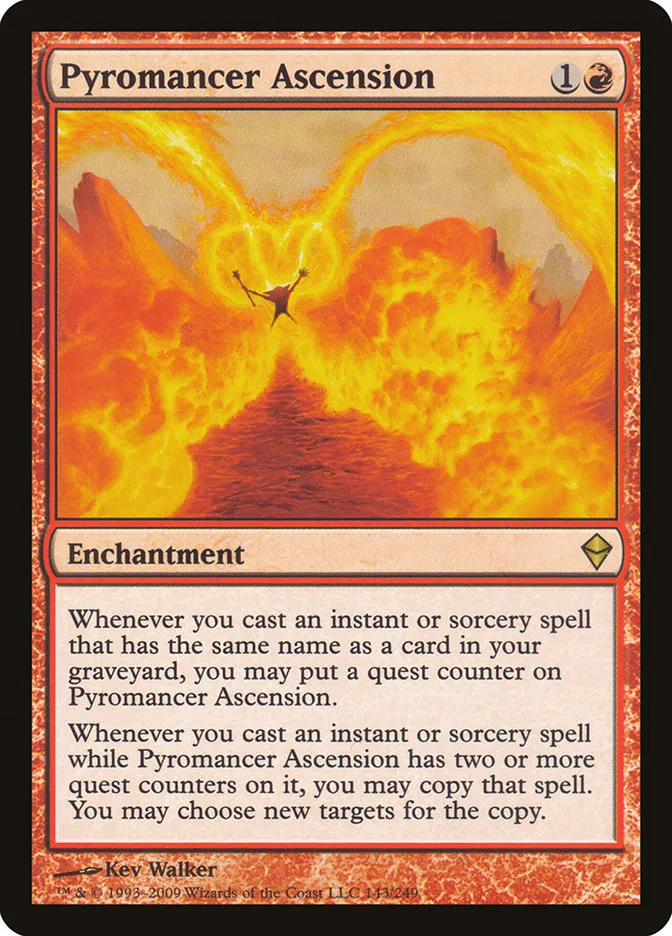 2009 Zendikar Pyromancer Ascension rare #143 rare card image