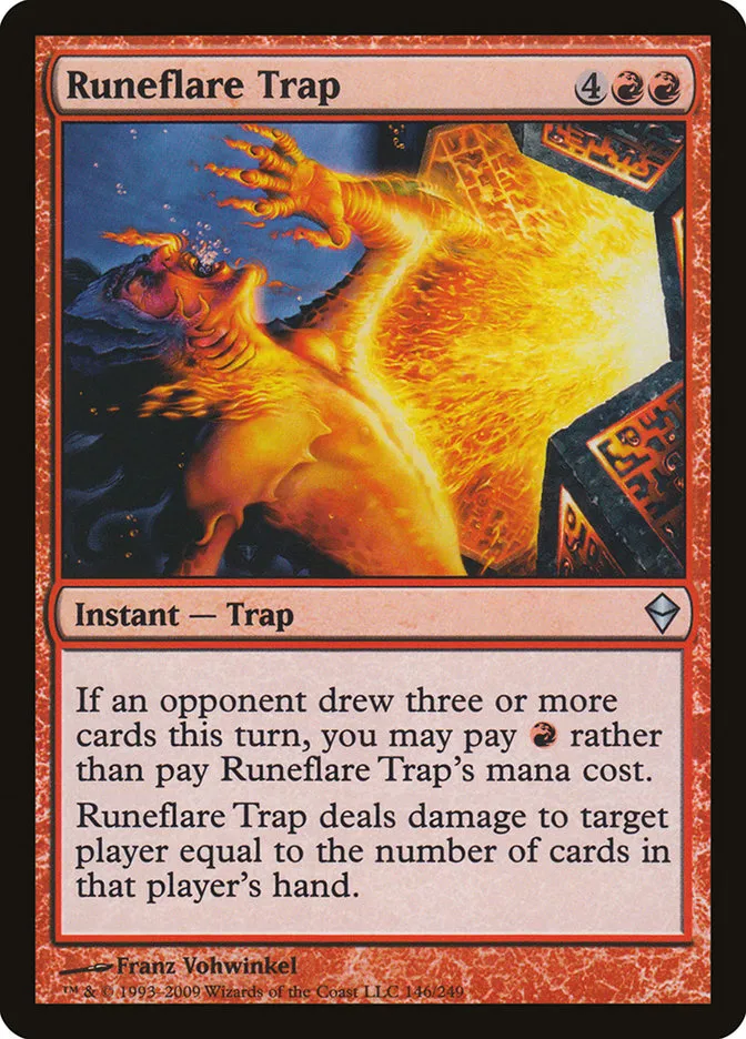 2009 Zendikar Runeflare Trap #146 uncommon card image