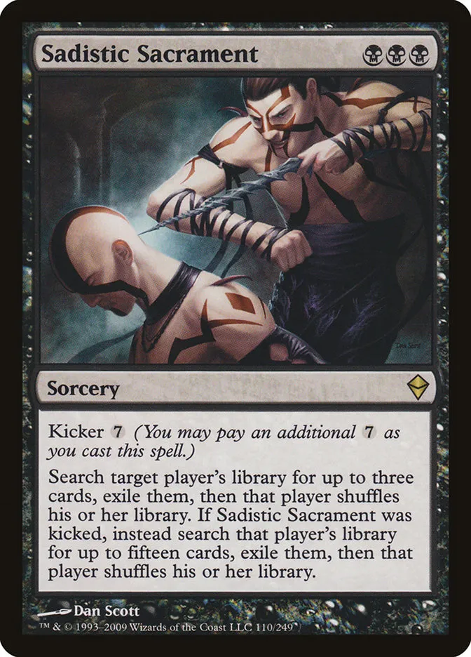 2009 Zendikar Sadistic Sacrament rare #110 rare card image