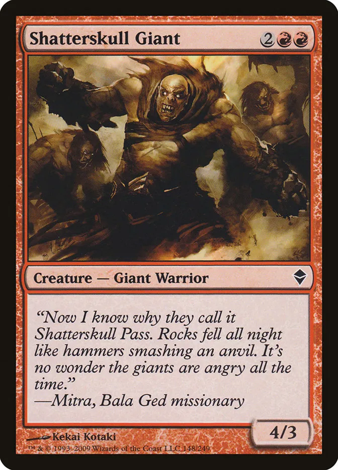 2009 Zendikar Shatterskull Giant #148 common card image