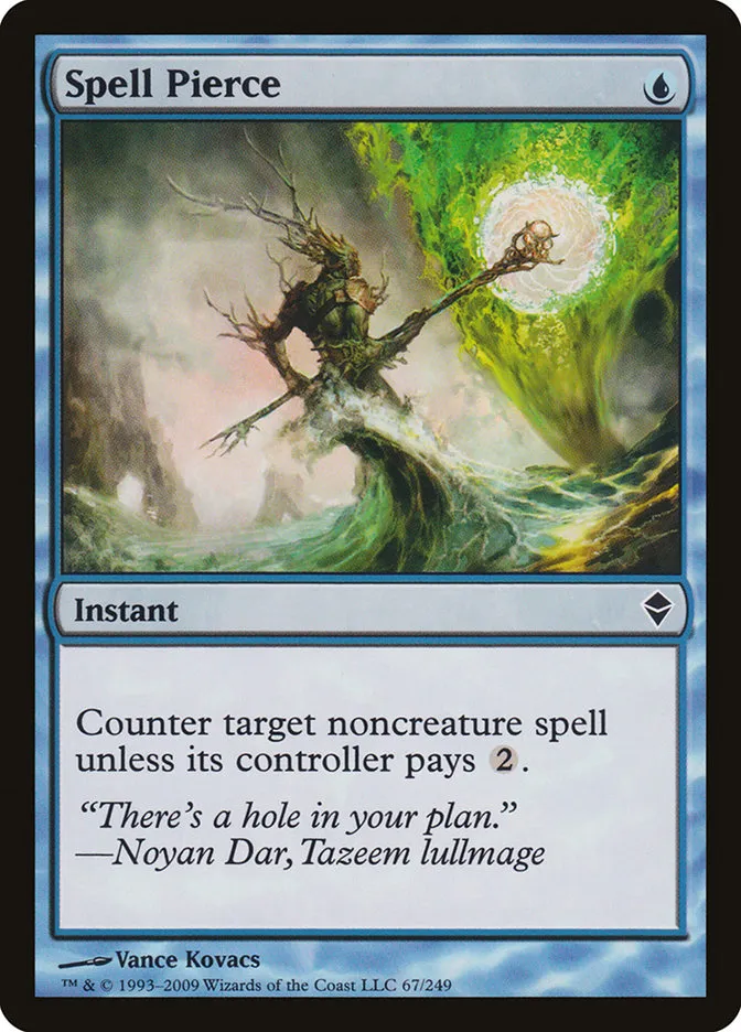2009 Zendikar Spell Pierce common #67 common card image