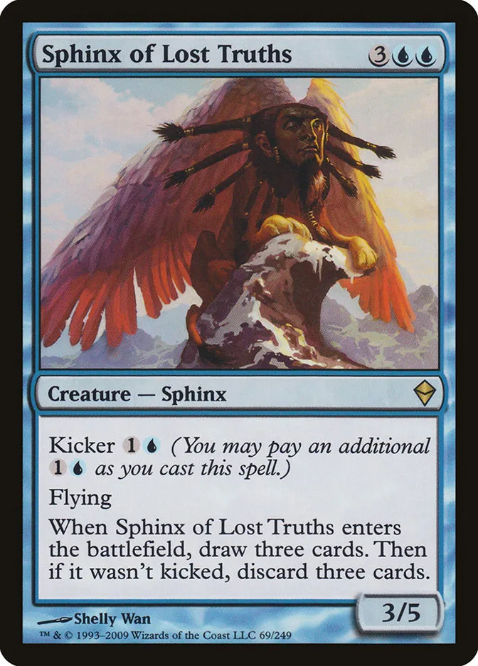 2009 Zendikar Sphinx of Lost Truths rare #69 rare card image