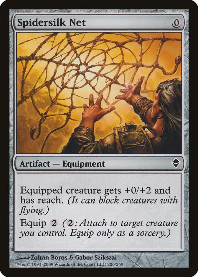 2009 Zendikar Spidersilk Net common #206 common card image