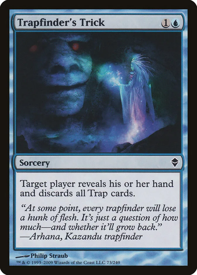 2009 Zendikar Trapfinder's Trick common #73 common card image