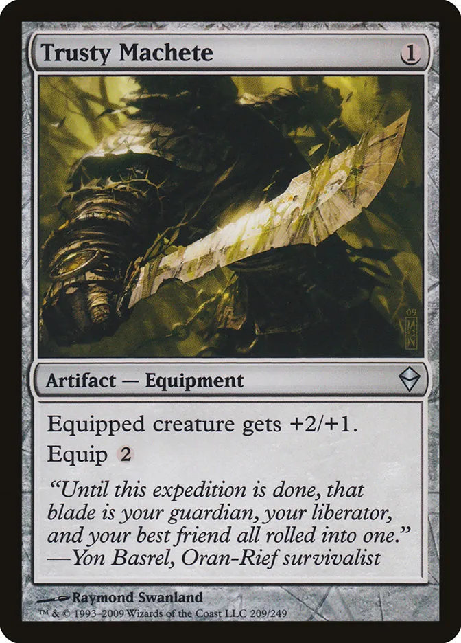 2009 Zendikar Trusty Machete #209 uncommon card image