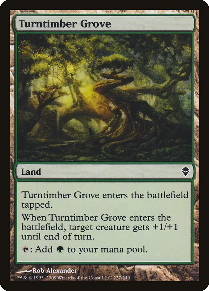 2009 Zendikar Turntimber Grove #227 common card image