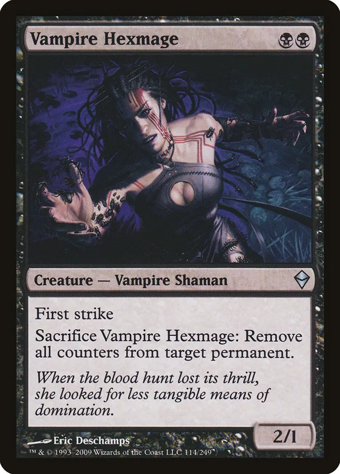 2009 Zendikar Vampire Hexmage uncommon #114 uncommon card image