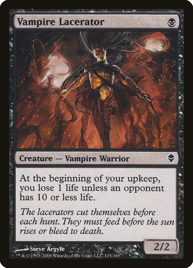 2009 Zendikar Vampire Lacerator #115 common card image