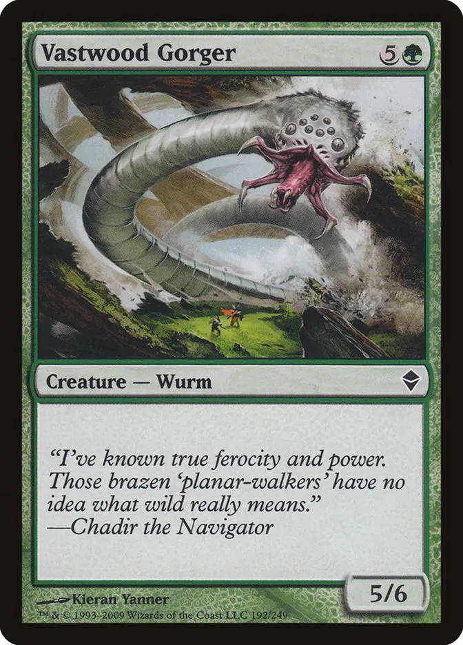 2009 Zendikar Vastwood Gorger #192 common card image