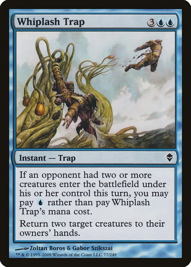 2009 Zendikar Whiplash Trap common #77 common card image
