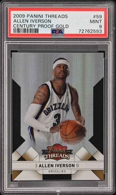 2009 Panini Allen Iverson Threads Century Proof Gold #59 card image